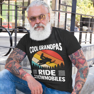 T-shirt Grandpas cool Circuler Motoneiges coucher de solei