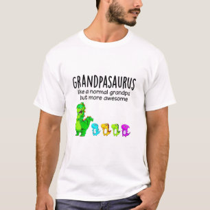 T-shirt Grandpasaurus Comme Un Grand-Père Normal Mais Plu