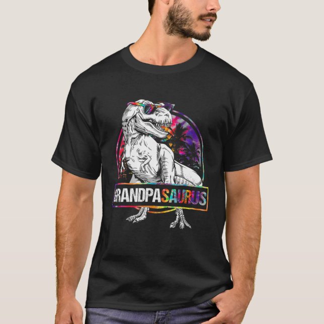 T-shirt Grandpasaurus Dinosaur Grandpa Saurus Cravate de c (Devant)