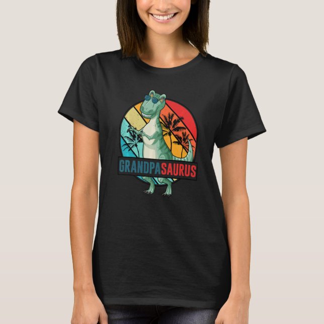 T-shirt Grandpasaurus Dinosaur Grandpa Saurus Family Match (Devant)