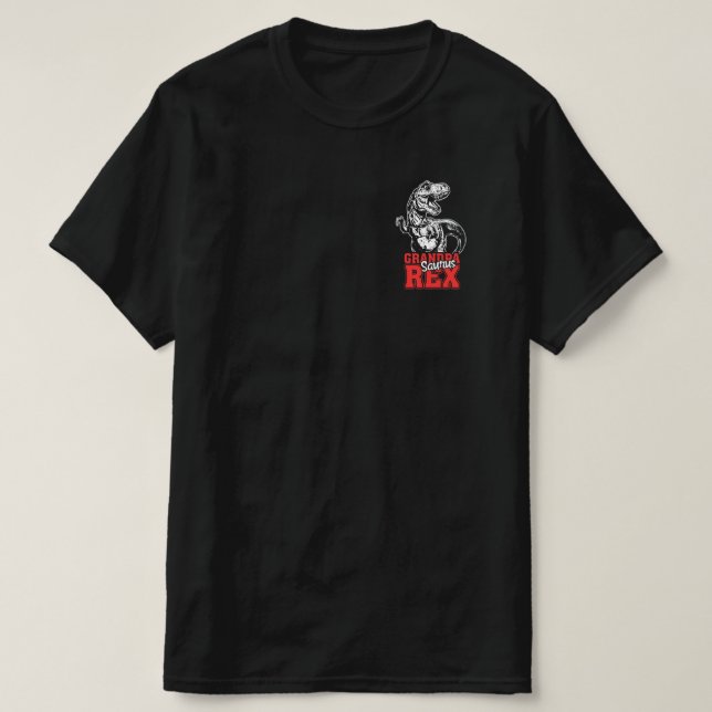 T-shirt Grandpasaurus T Rex Dinosaur Famille Grandpa Sauru (Design devant)