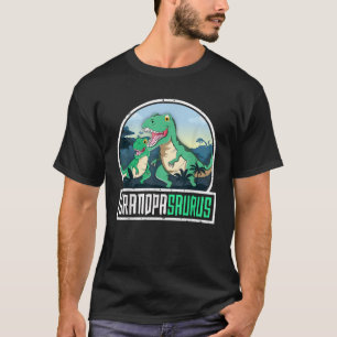 T-shirt Grandpasaurus T Rex Dinosaur Saurus Grandpa Matchi