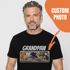 T-shirt Grandpaw Chien Grandpa Photo personnalisée