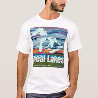 T-shirt Grands Lacs Art Vestimentaire Lever de soleil sur