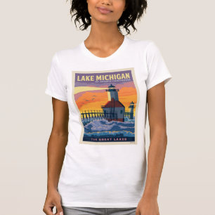 T-shirt Grands Lacs   Lac Michigan