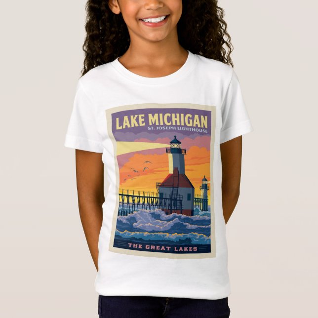 T-Shirt Grands Lacs | Lac Michigan (Devant)