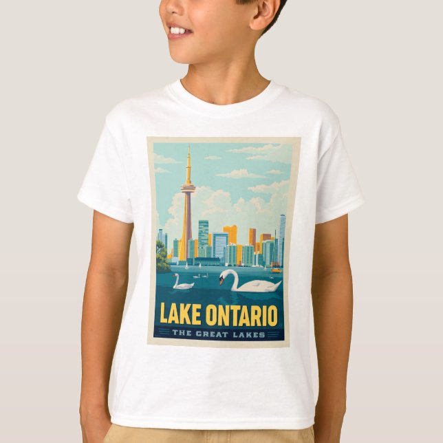 T-shirt Grands Lacs | Lac Ontario (Devant)