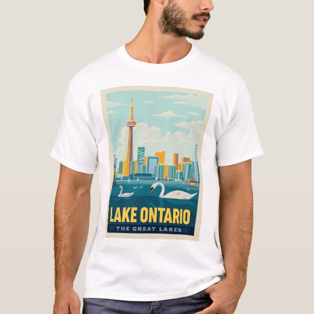 T-shirt Grands Lacs | Lac Ontario (Devant)
