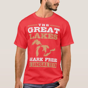 T-shirt Grands Lacs Non salés Et Sans Requin