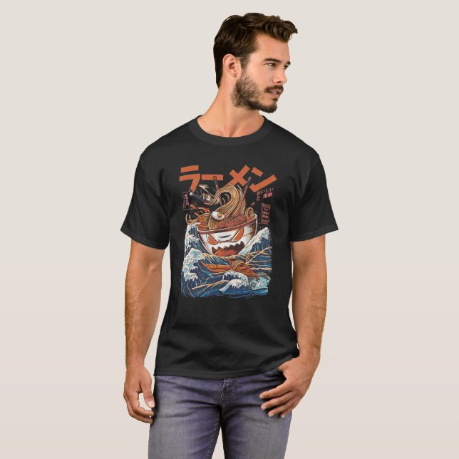 T-shirt Grands Ramen outre de kanagawa (Devant entier)