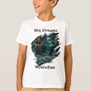 T-shirt Grands rêves et clés cassées Drift Car