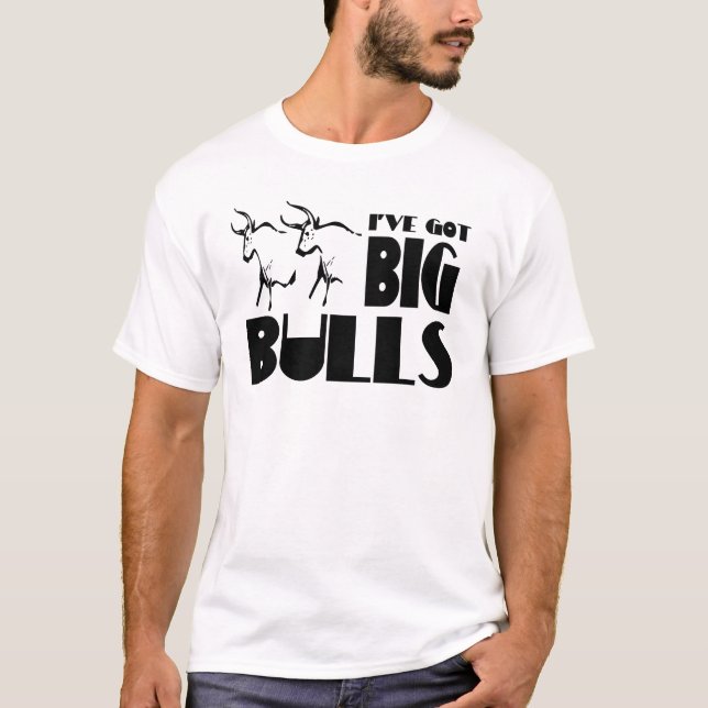 T-shirt Grands taureaux - agriculteur drôle (Devant)