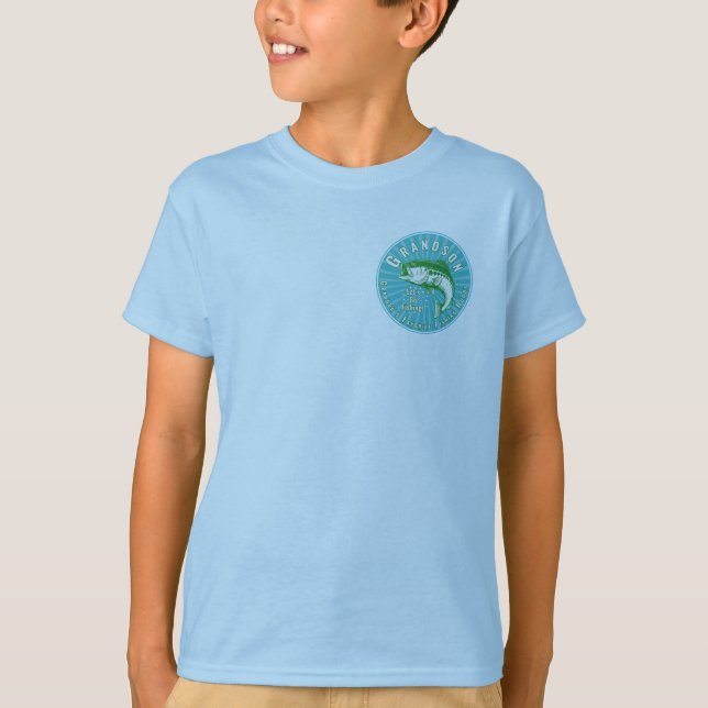 T-shirt Grandson Fishing avec grand-père (Devant)