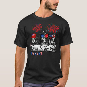 T-shirt Grange Aux États-Unis Chevaux   Cheval 4 Juillet