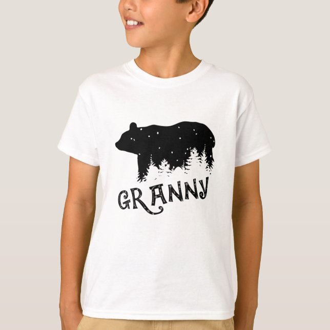 T-shirt Granny Bear Cadeau Fête des pères de la mère (Devant)