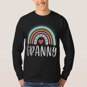 T-shirt Granny Cadeaux Pour Grand-Mère Famille Rainbow Gra