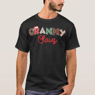 T-shirt Granny Claus Santa Hat Joyeux Noël mignonne Grann