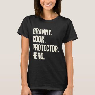 T-shirt Granny Cook Protecteur Héros Grand-mère Profession