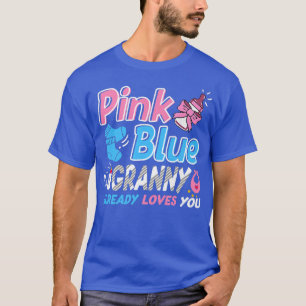 T-shirt Granny Rose Ou Bleu Vous Aime Bébé Genre Révélatio