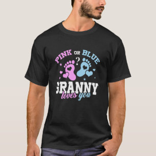 T-shirt Granny Rose Ou Bleu Vous Aime Bébé Genre Révéler P