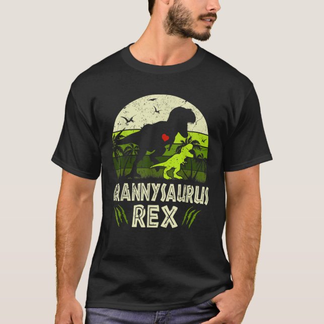 T-shirt Grannysaurus T Rex Dinosaur Granny Saurus Famille  (Devant)