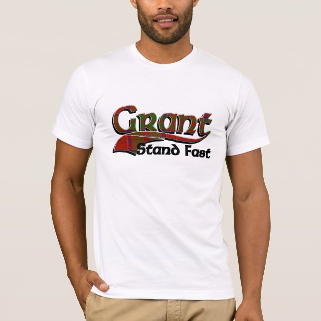 T-shirt Grant Tartan Stand Fast Black (Devant)