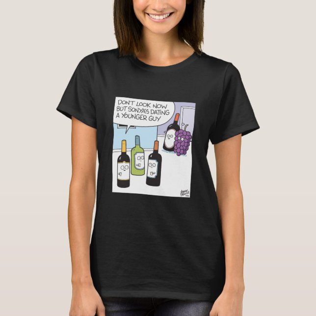 T-shirt Grape and wine dating  (Devant)