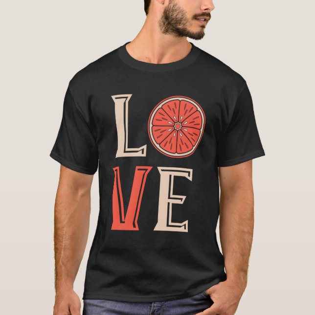 T-shirt Grapefruit Love Grapefruit Trancher Fruit d'été Ca (Devant)