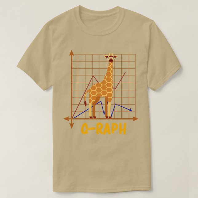 T-shirt GRaph Funny Giraffe Art Beau Animal Hommes Femmes  (Design devant)