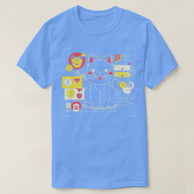 T-shirt Graphe japonais de chat par Tobe Fonseca (Design devant)