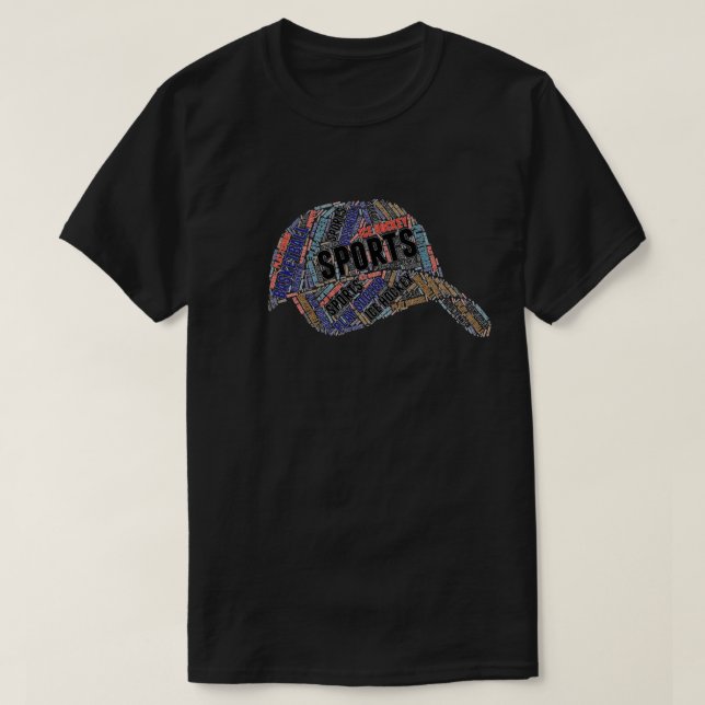 T-shirt Graphic couleur Casquette de baseball spor (Design devant)