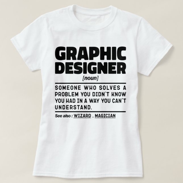 T-shirt Graphic Designer Noun Professional Creator Design (Design devant)