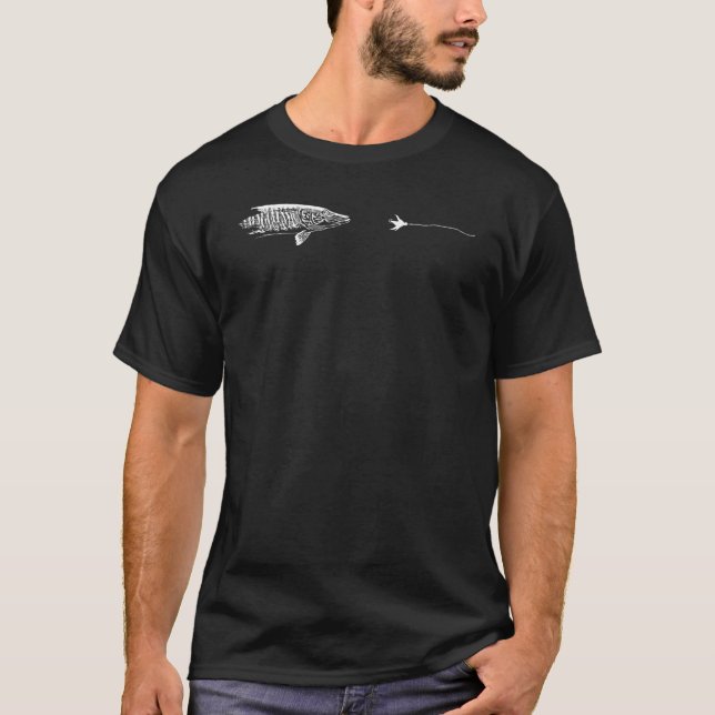 T-shirt Graphic Fly Fishing Hook Line  Fish Muskellunge 1 (Devant)