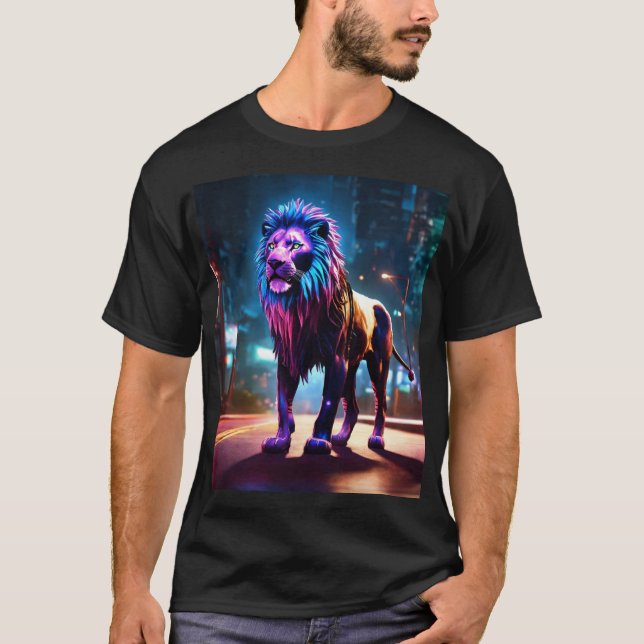 T-shirt Graphic Lion Majestic" (Devant)