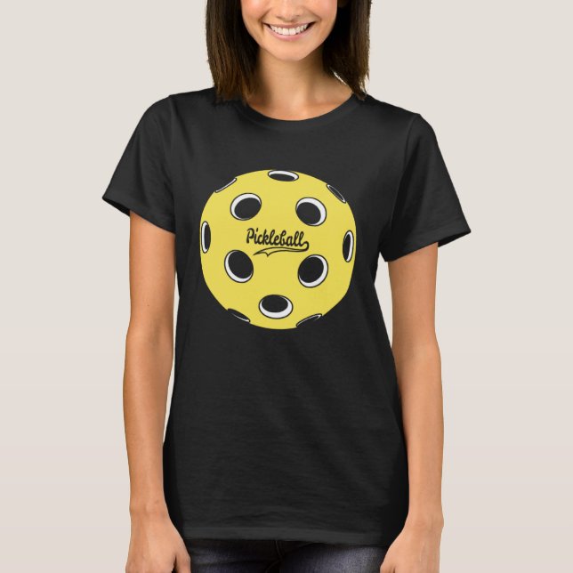 T-shirt Graphic Pickleball Ball Yellow (Devant)