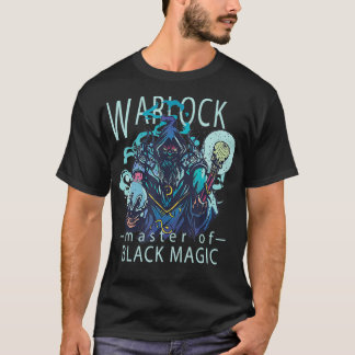 T-shirt Graphic Warlock Sorcerer Black Magic Spellcaster T