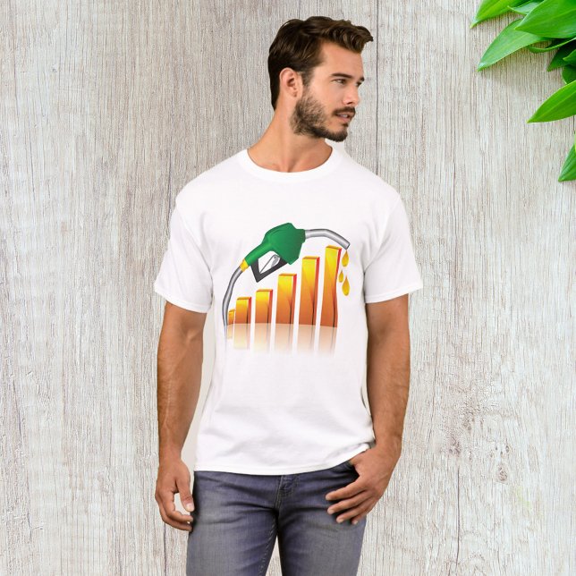 T-shirt Graphique à barres de l'inflation due à la hausse  (Créateur téléchargé)