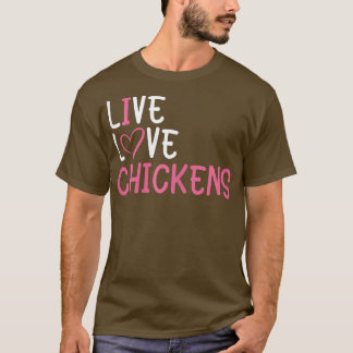 T-shirt Graphique amusant de poulets d'amoureux de ferme p