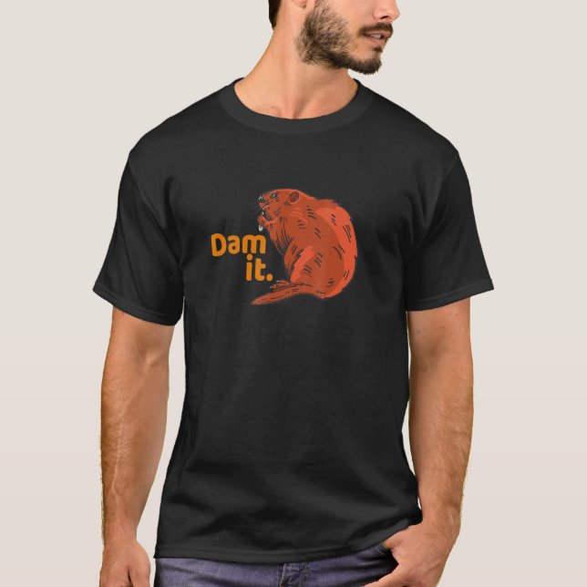 T-shirt Graphique animal castor (Devant)