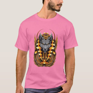 T-Shirt Graphique Anubis Égyptien Ancien   Pha Or