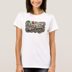 T-shirt graphique argenté iconique ITALIE