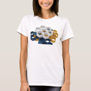 T-shirt graphique avec art abstrait Navy élégant