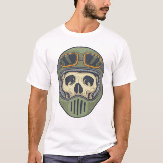 T-Shirt graphique avec casque tactique Skull