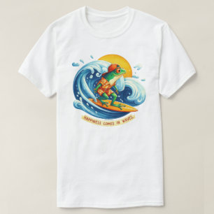 T-shirt graphique avec citation : Le bonheur vient