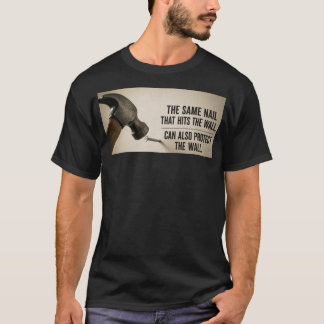 T-Shirt Graphique avec Citation Motivante sur Clou