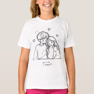 T-shirt graphique avec illustration mignonne de co