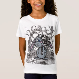 T-Shirt Graphique avec Personnage de Lapin Doodle