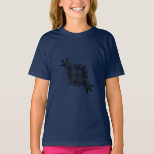 T-shirt Graphique avec une marque plante noire et élégante