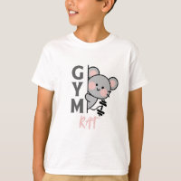T-shirt graphique avec une souris mignonne de rat