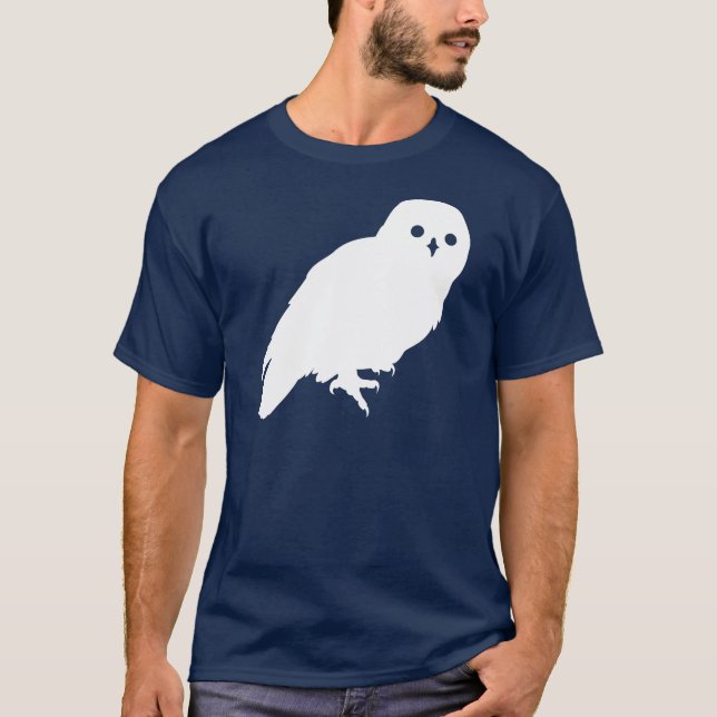 T-shirt Graphique blanc de hibou de grange (Devant)